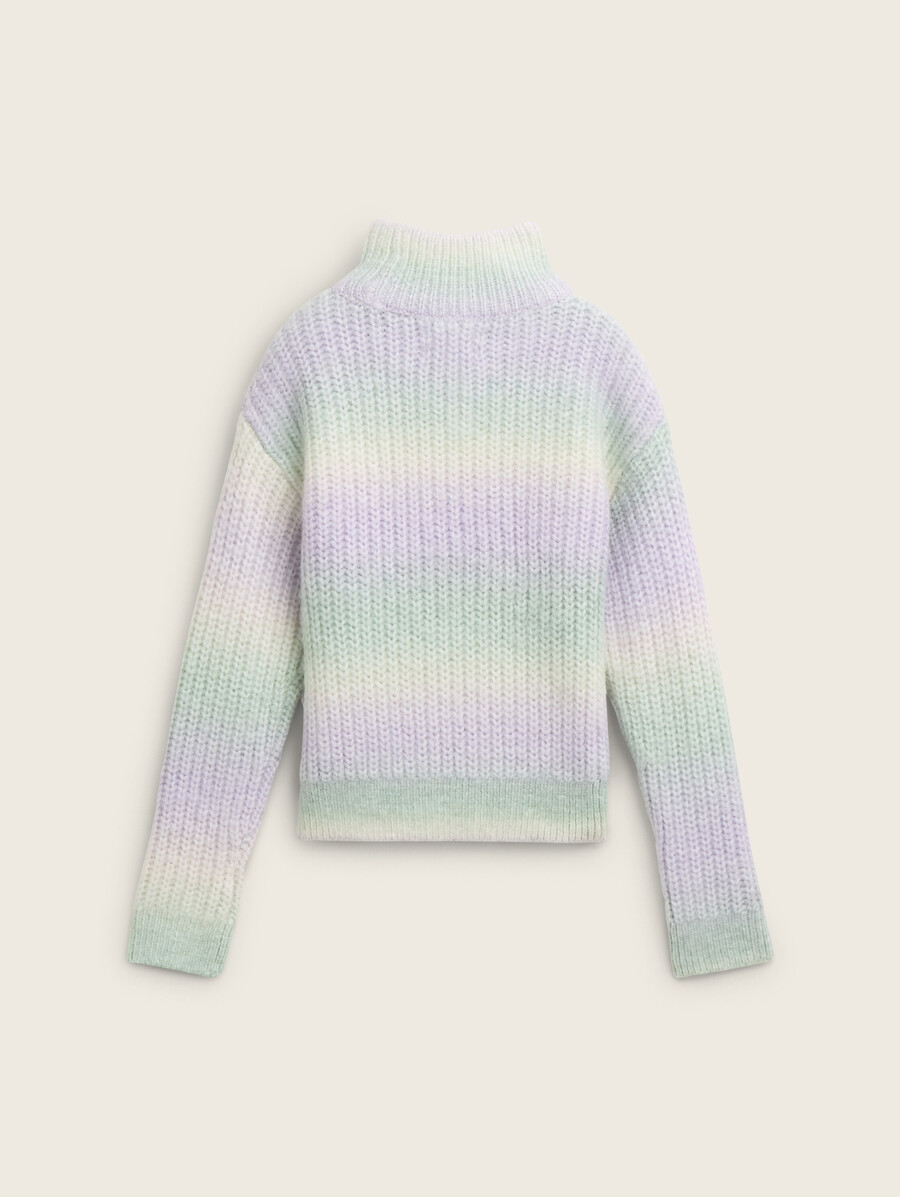 kurzer strickpullover mit farbverlauf