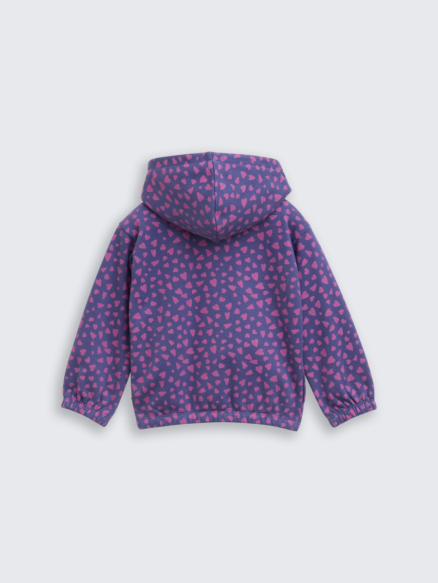 kurze kapuzenjacke mit allover-print