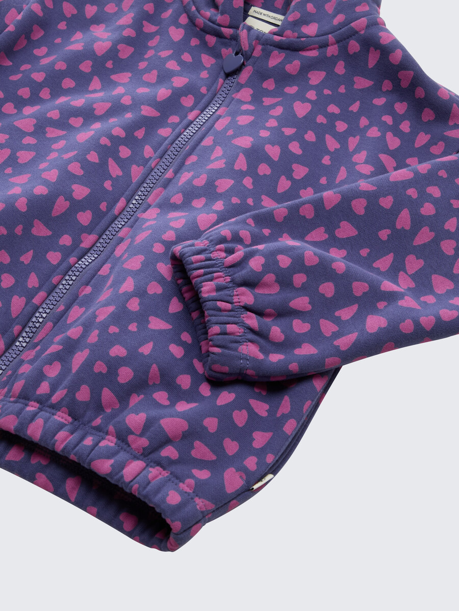 kurze kapuzenjacke mit allover-print